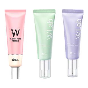 wlab妆前乳紫绿隔离霜w.lab素颜遮瑕粉色打底隐毛孔控油提亮肤色