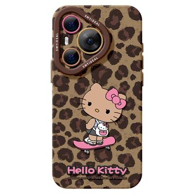 适用华为Pura80手机壳女款p70pro保护套新款ultra硅胶防摔50pro全包p40高级60pro+好看p80豹纹KT猫art软外壳