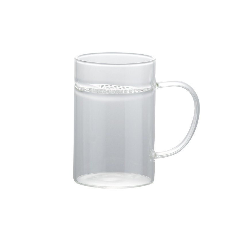 高硼硅耐热玻璃月牙过滤一体茶杯