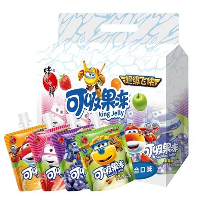 蜡笔小新可吸果冻680g*1袋超级飞侠独立小袋包装休闲零食追剧解馋