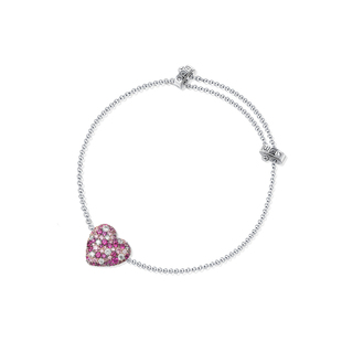 APM Monaco  紫色多彩爱心手链925纯银女生新款精致新年礼物