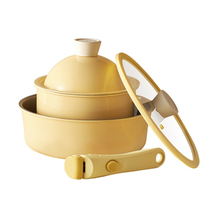 kimscook小奶锅宝宝辅食锅婴儿煎煮一体锅不粘锅家用煮汤锅泡面锅