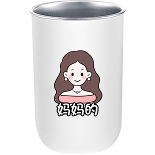 304不锈钢漱口杯一家三口刷牙杯四口牙杯儿童牙刷杯子家用高颜值