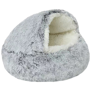 猫窝冬季保暖宠物贝壳窝加厚秋冬猫咪狗狗半封闭式冬天安全感狗窝