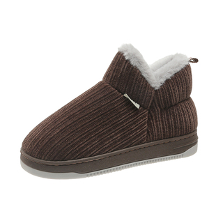 棉拖鞋包脚跟室内家居男士大码中老年老人鞋包跟加绒加厚窝窝棉鞋