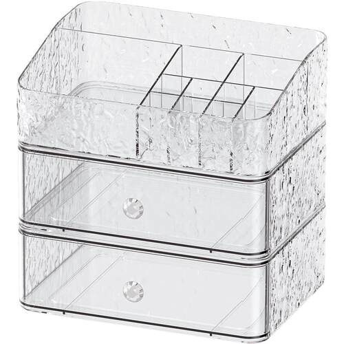 化妆品收纳盒桌面防尘高级感梳妆台护肤品口红亚克力抽屉式置物架