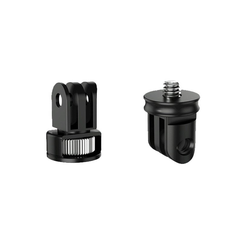 适用gopro hero11/10小蚁运动相机1/4转三卡槽转接头迷你转换底座