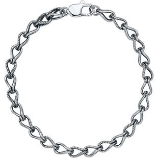 周六福铂金pt950电黑工艺手链男款个性手饰送男生新年礼物旗舰店