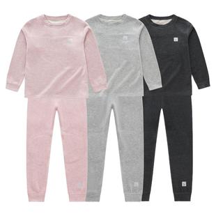 拉比儿童秋衣秋裤护肩护膝双层加厚保暖裤男女童秋冬新款裤子上衣