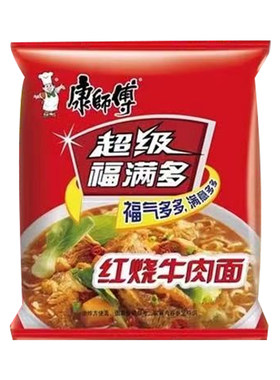 康师傅方便面超级福满多经典红烧香辣10袋装泡面速食夜宵整箱批发