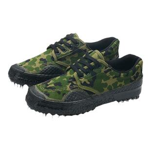 防穿刺迷彩鞋钢板男鞋耐磨防滑军训工地劳保鞋工作干活胶鞋解放鞋
