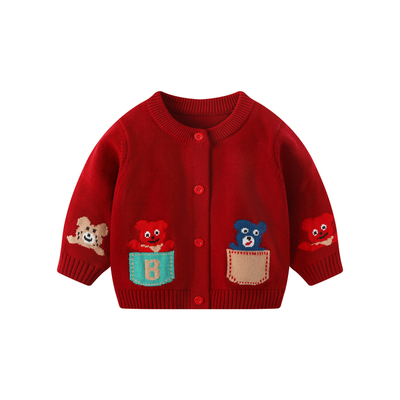 男宝宝毛衣秋冬婴儿针织衫外套