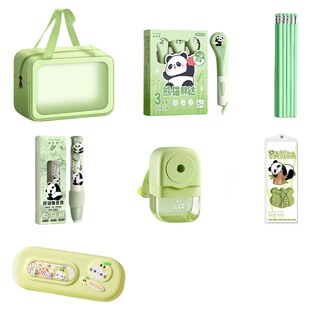 咔巴熊绿色文具套装礼盒盲盒大礼包学习用品女孩初中小学生一年级学霸儿童铅笔套盒考试高颜值豪华伴手礼男生