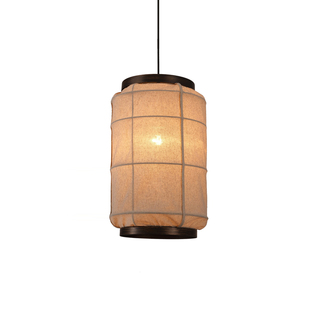 日式侘寂风民宿茶室餐厅火锅店禅意布艺灯笼氛围感灯具