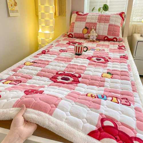 牛奶绒床垫软垫家用宿舍磨毛床单超加厚软单人保暖暖秋冬学生垫