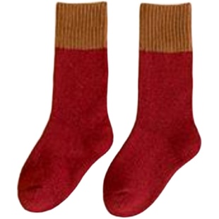 儿童袜子加厚纯棉a类秋冬季2025新款中长筒堆堆大小孩宝男童女童