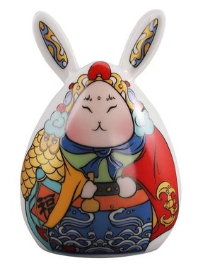 陶瓷兔爷老北京兔儿爷中式国潮风