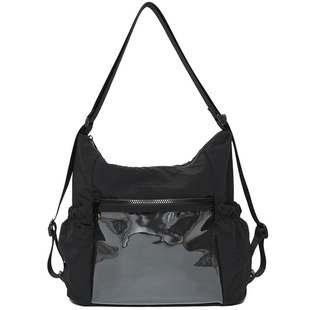 EHOOO娃包韩版痛包中食量透明包软妹学生包一包三用单双肩包女包