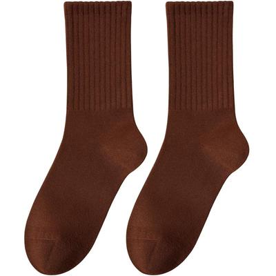 美拉德复古中筒袜无骨缝合