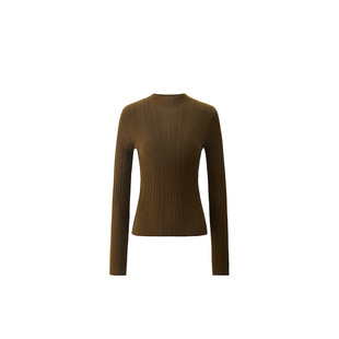 ochirly欧时力桑蚕丝羊毛套头毛衣女修身针织气质2025春新款