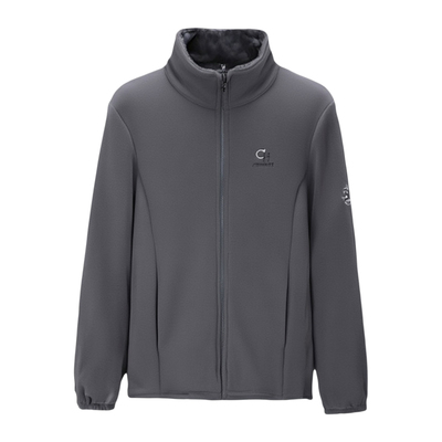 恒源祥摇粒绒加厚开衫立领夹克男