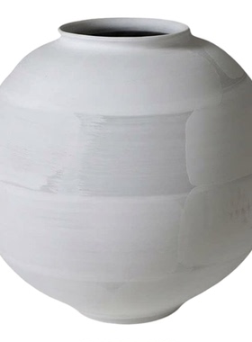 复古做旧陶瓷花瓶化妆土条纹水培鲜花罐子花器酒店会所禅意摆件