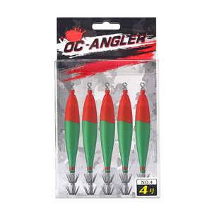 OC夜光鱿鱼布卷日本山下代工厂红绿布卷船钓火箭鱿荧光吹筒专攻饵