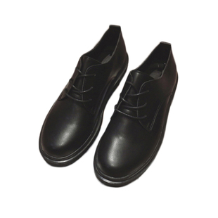 夏季英伦黑色男士皮鞋马丁大头鞋增高商务休闲正装圆头皮鞋男韩版