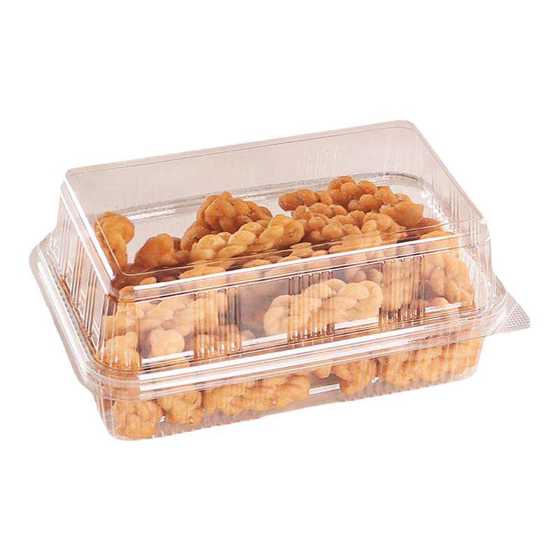 中式糕点盒连体带盖水果打包盒烘焙一次性透明塑料商用食品盒