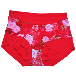 彩田花仙子高腰内裤女32706冰丝莫代尔竹炭底档包臀提臀女内裤