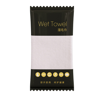 一次性湿毛巾酒店餐饮清洁专用小方巾饭店宴会商用湿巾定制印logo