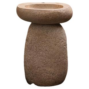 岩璞户外花园洗手盆立柱水槽民宿别墅洗手台高级感仿古庭院洗手池