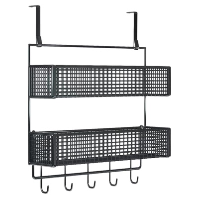冰箱侧收纳置物架厨房用品调料瓶挂篮窄边架免打孔多功能侧面挂架