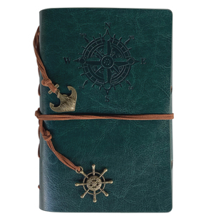 盒装航海日志活页本皮面绑带海盗手帐记事本随身携带日记复古本子