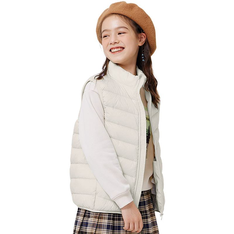 巴拉巴拉儿童羽绒服马甲大童洋气外套秋冬季款亲子装一家四口反季