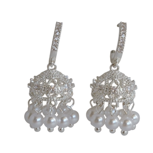 《大明宫词》新中式复古文艺精致雕花珍珠流苏耳饰耳坠耳环耳夹女