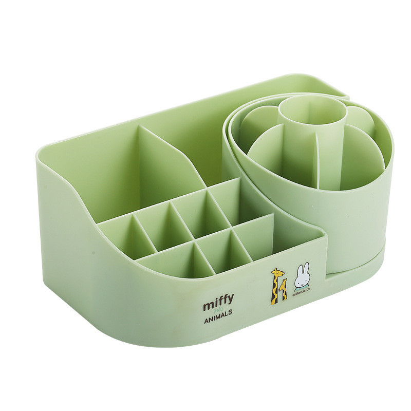 MIFFY米菲旋转化妆品收纳盒桌面化妆刷置物架梳妆台口红眼影收纳