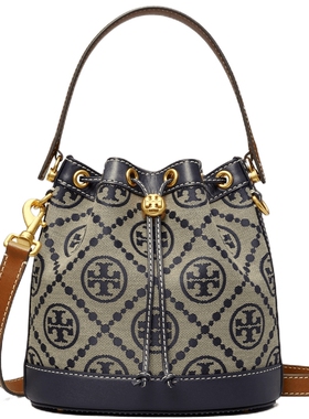 TORY BURCH 汤丽柏琦T MONOGRAM中号提花水桶包79487