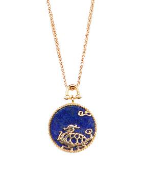 圣诞古玄空18k金镶嵌白贝母龙龟