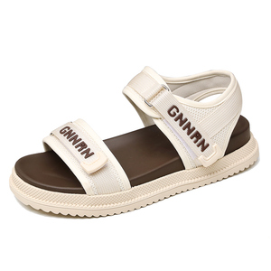 平底运动凉鞋女2023年新款夏季百搭露趾学生魔术贴防滑软底沙滩鞋