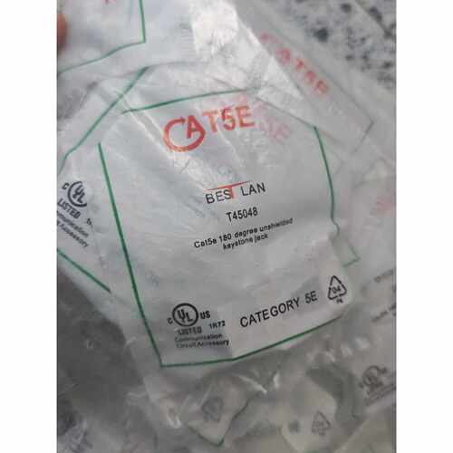 〔议价-可维修〕BEST LAN Cat5e 180度无屏蔽面板插座 型号T 工业