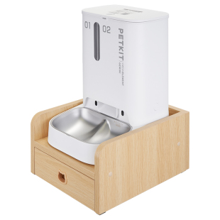 适用小佩双子星喂食器可视版增高架子派旺投食机支架猫狗实木底座