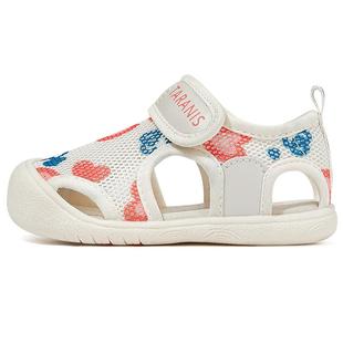 泰兰尼斯男童鞋子婴儿学步鞋夏季新款女童透气儿童包头宝宝鞋凉鞋