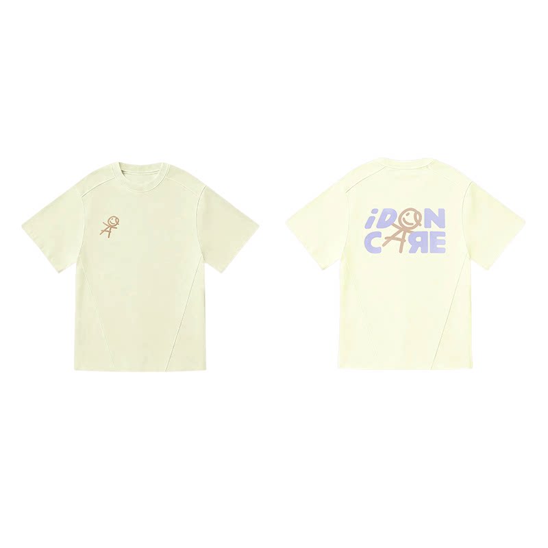 idoncare 松弛感纯棉短T恤