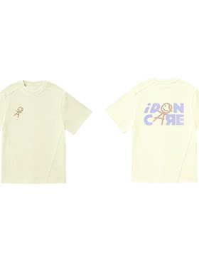 idoncare 松弛感纯棉短袖刺绣休闲T恤男女同款上衣 2026夏季新款