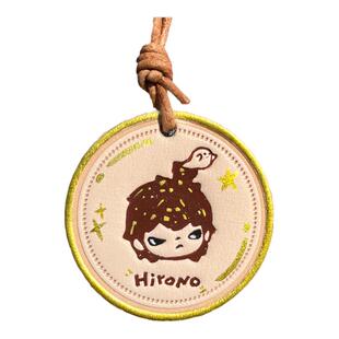 小野hirono牛皮挂件泡泡玛特配饰材料手账本钥匙扣挂件行李挂皮挂