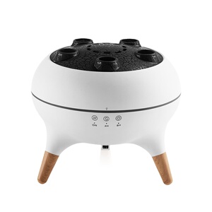 动感拾音水母吐烟圈精油香薰机桌面火焰加湿器家用静音卧室七彩灯