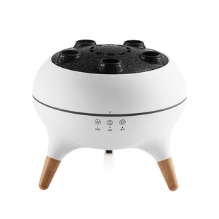 动感拾音水母吐烟圈精油香薰机桌面火焰加湿器家用静音卧室七彩灯