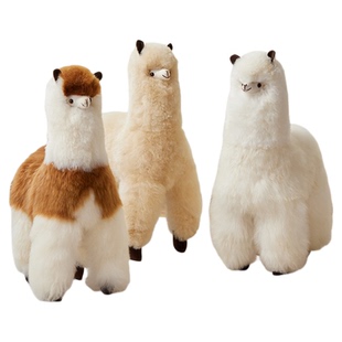 INJOI60cm站姿超大型真羊驼毛玩偶轻奢摆件情侣生日搬家儿童礼物