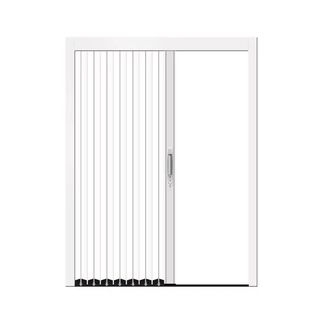 亚克力透明水晶板厨房通燃气卫生间折叠推拉隐形隔断伸缩简易移门